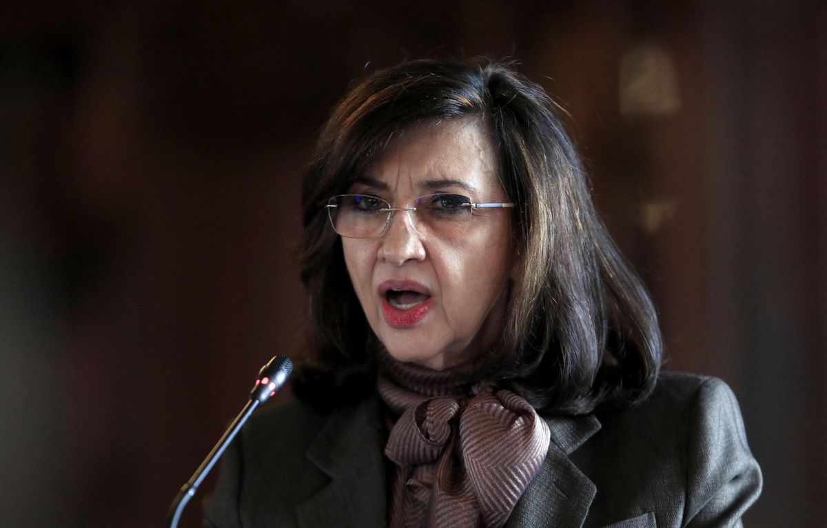 La dimitida ministra de Exteriores de Colombia, Claudia Blum, durante una rueda de prensa el pasado 26 de febrero. La dimitida ministra de Exteriores de Colombia, Claudia Blum, durante una rueda de prensa el pasado 26 de febrero.