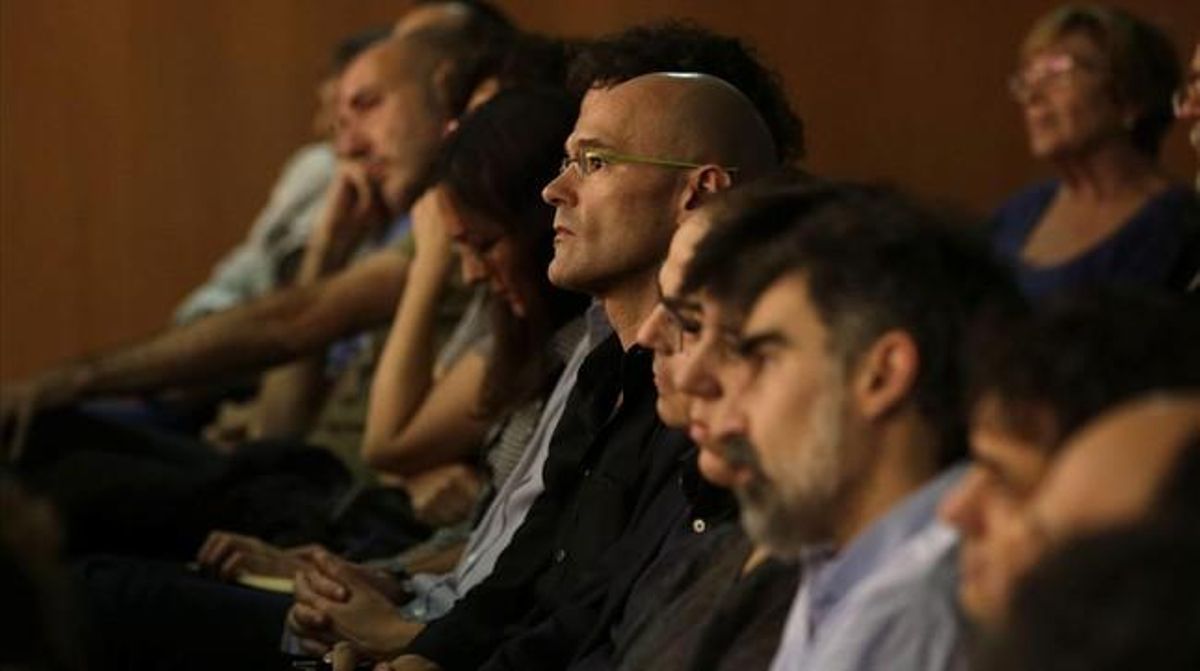 Raül Romeva, este jueves, en la conferencia política de la CUP. Raül Romeva, este jueves, en la conferencia política de la CUP.