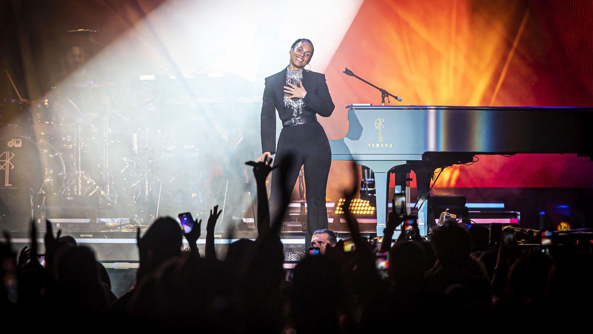 Alicia Keys, en el Palau Sant Jordi, este jueves. Alicia Keys, en el Palau Sant Jordi, este jueves.