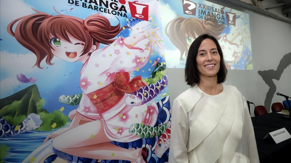 Meritxell Puig, nueva directora de los salones del Manga y del Cómic, este lunes en Barcelona.
