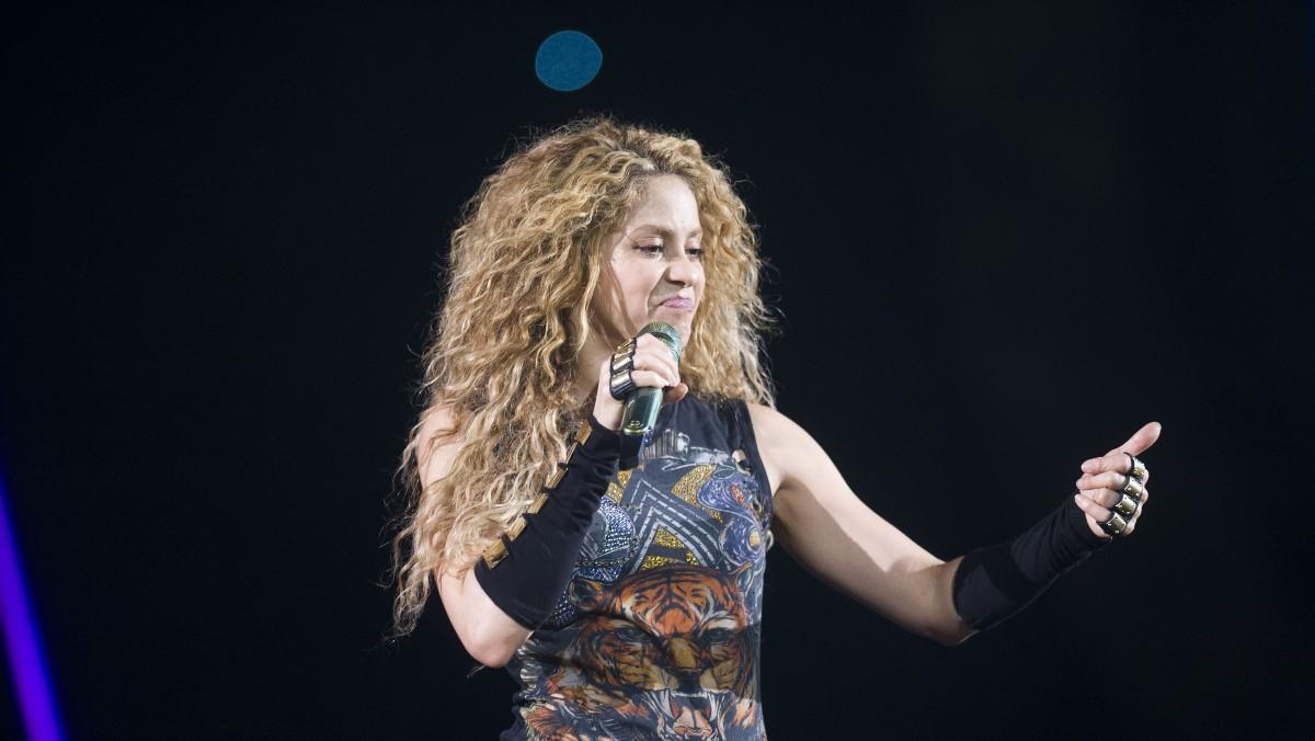 Shakira durante un concierto en 2018.