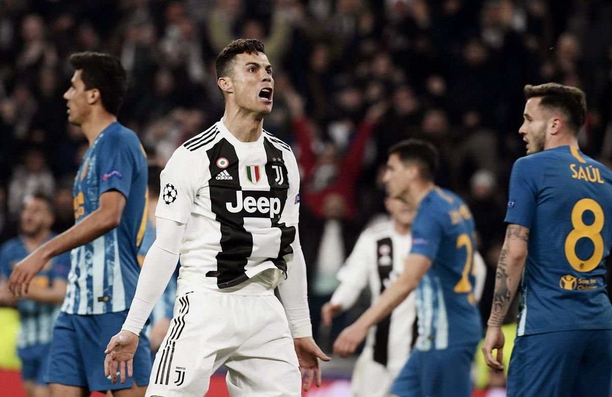Cristiano Ronaldo celebra el 1-0 de la Juventus ante el Atlético. Cristiano Ronaldo celebra el 1-0 de la Juventus ante el Atlético.