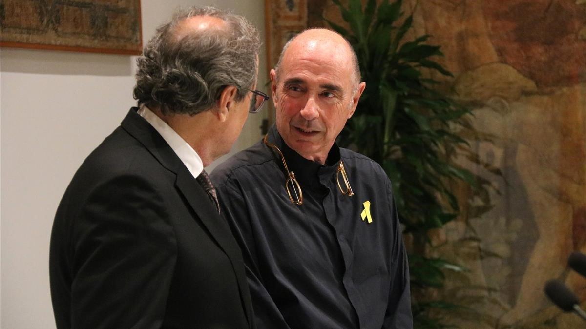 El ’president’ Torra junto a Lluís Llach.