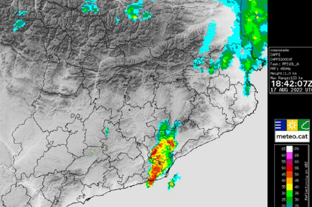Alerta por tiempo violento y lluvias en el Vallès Occidental y Girona