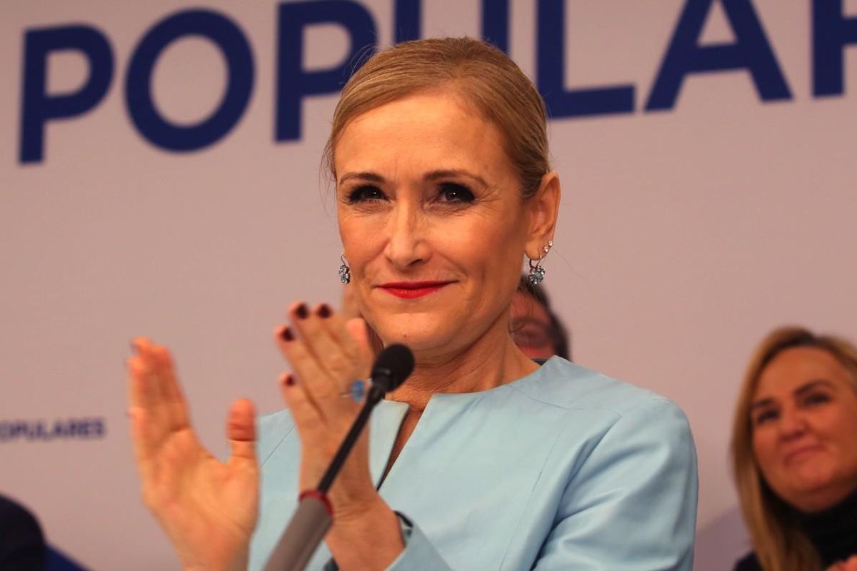 La presidenta de la Comunidad de Madrid, Cristina Cifuentes, en la última reunión del PP de Madrid. La presidenta de la Comunidad de Madrid, Cristina Cifuentes, en la última reunión del PP de Madrid.
