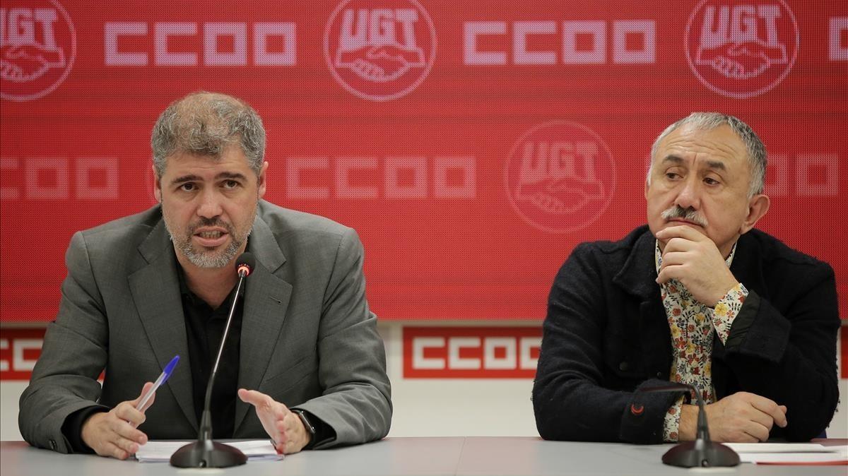 Unai Sordo (izquierda) y Pepe Álvarez (derecha). Unai Sordo (izquierda) y Pepe Álvarez (derecha).