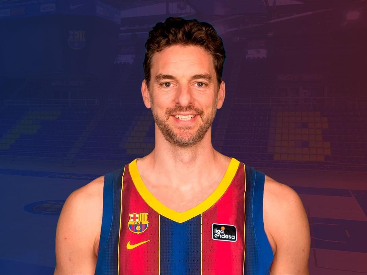 Imagen de Pau Gasol tras anunciar su fichaje por el Barça. Imagen de Pau Gasol tras anunciar su fichaje por el Barça.