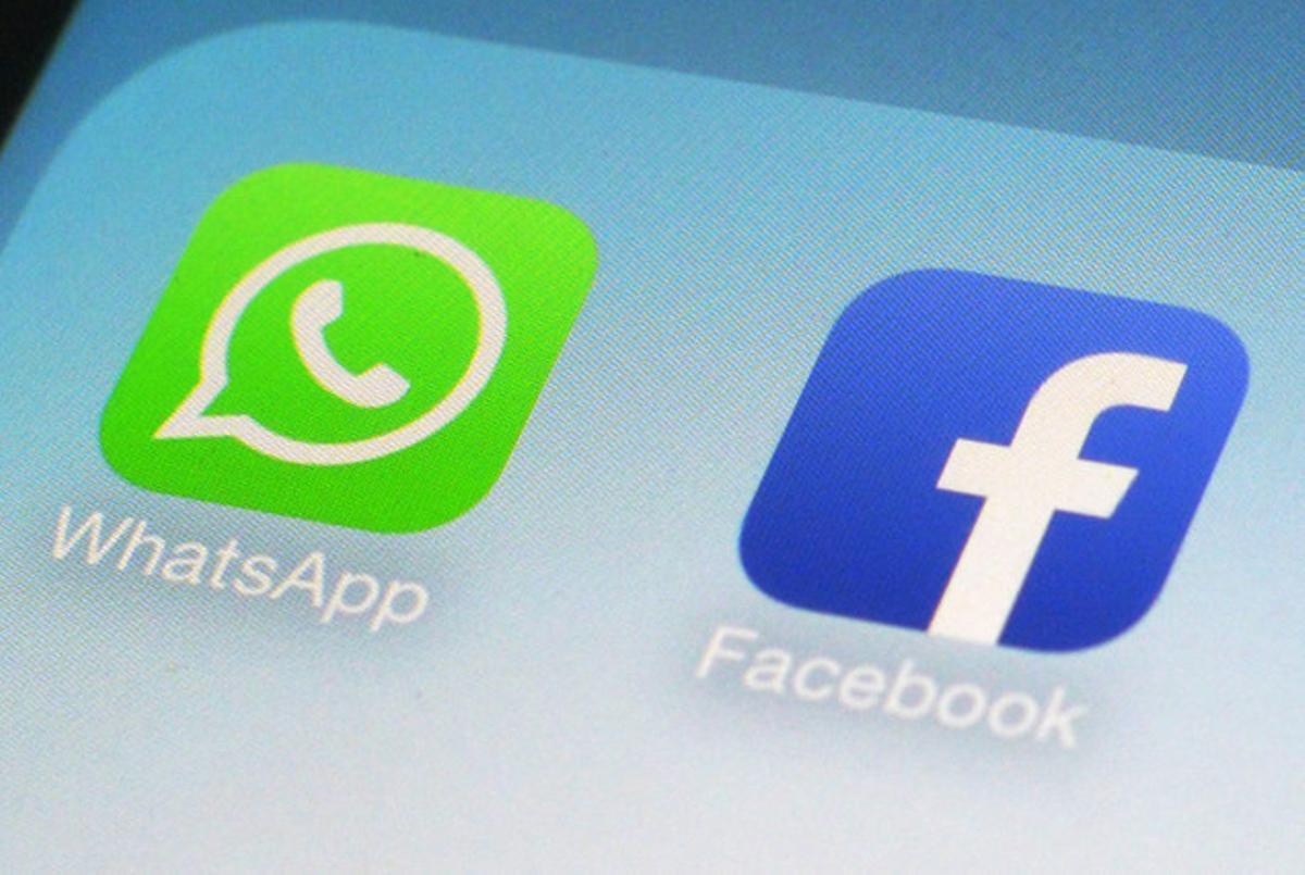 Iconos de las aplicaciones de Facebook y WhatsApp.