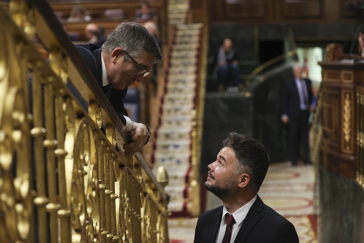 Patxi López y Gabriel Rufián. Patxi López y Gabriel Rufián.