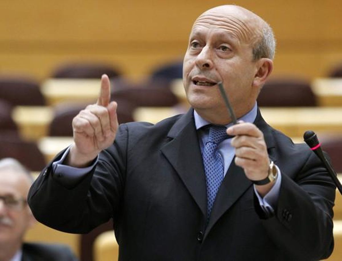 El ministro de Educación, José Ignacio Wert, el pasado día 18 en el Senado. El ministro de Educación, José Ignacio Wert, el pasado día 18 en el Senado.