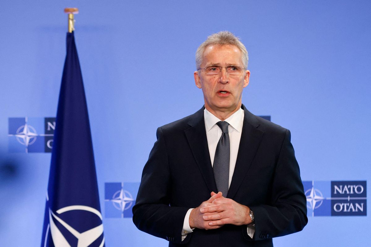El secretario general de la OTAN, Jens Stoltenberg, en rueda de prensa. El secretario general de la OTAN, Jens Stoltenberg, en rueda de prensa.
