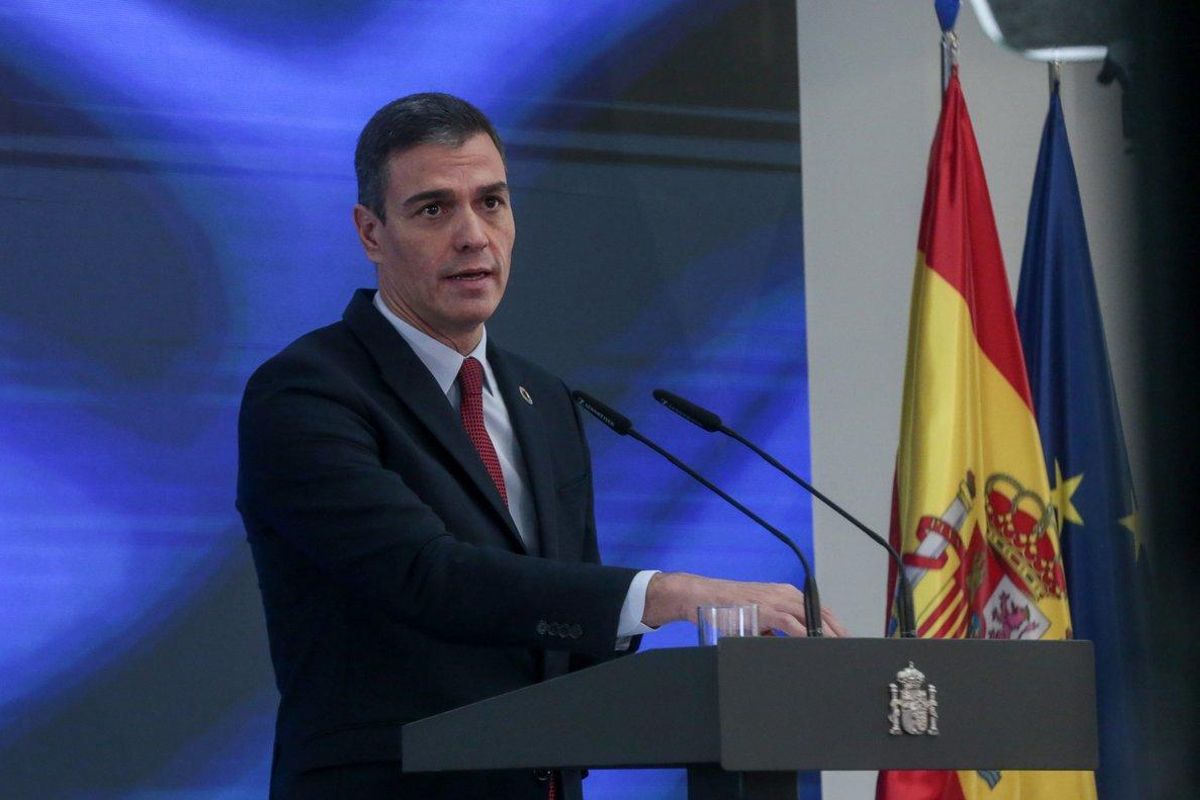 El presidente del Gobierno, Pedro Sánchez, durante su exposición del ’Plan de Recuperación, Transformación y Resiliencia’, este 7 de octubre en la Moncloa. El presidente del Gobierno, Pedro Sánchez, durante su exposición del ’Plan de Recuperación, Transformación y Resiliencia’, este 7 de octubre en la Moncloa.