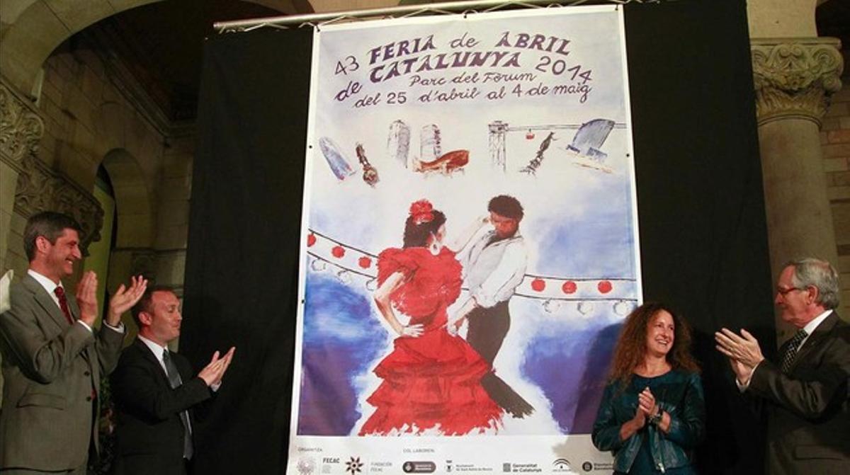 Presentación del cartel de la Feria de Abril de Catalunya 2014.