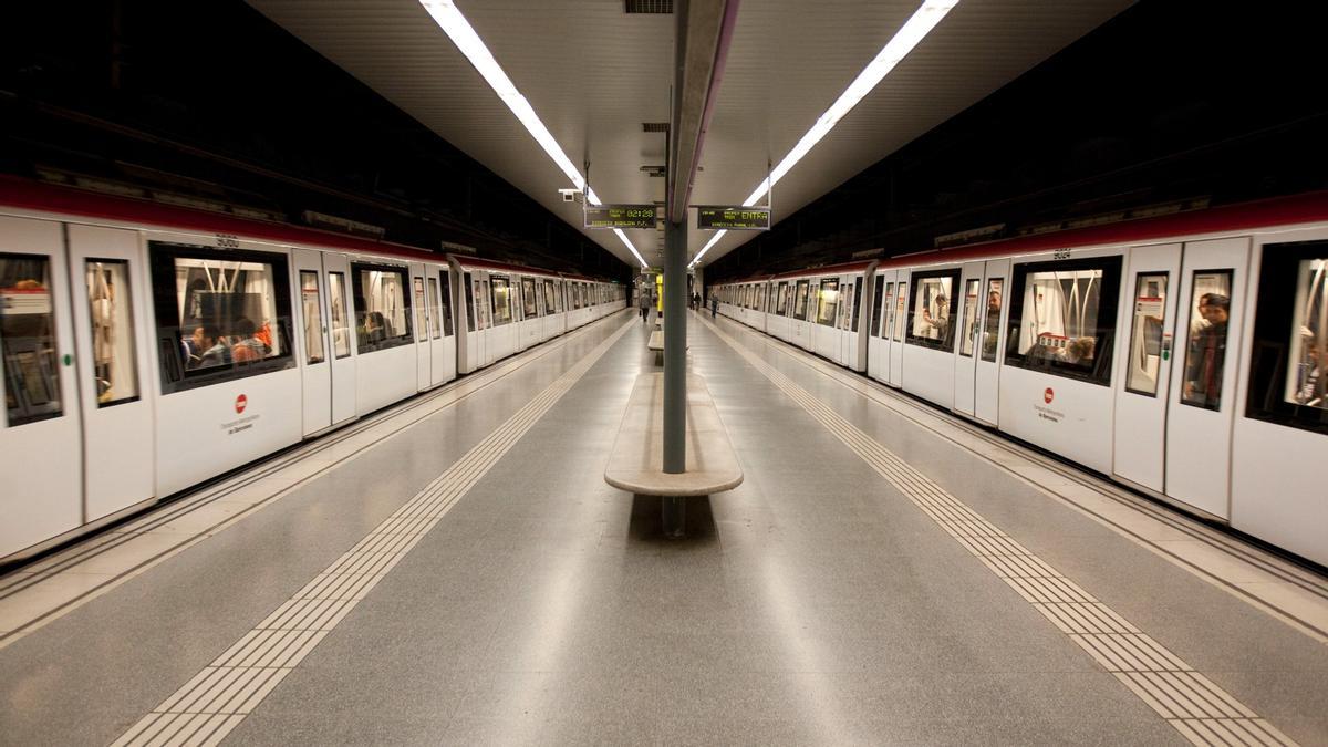 Una estación de la L2 del metro de Barcelona