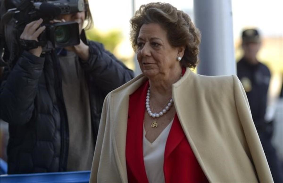 La exalcaldesa de Valencia Rita Barberá, a su llega al juicio por el ’caso Nóos’, el pasado 12 de abril en Palma.