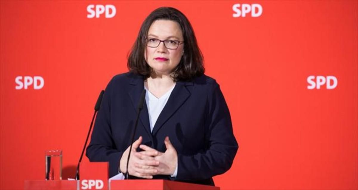 Andrea Nahles, la nueva presidenta del SPD. Andrea Nahles, la nueva presidenta del SPD.