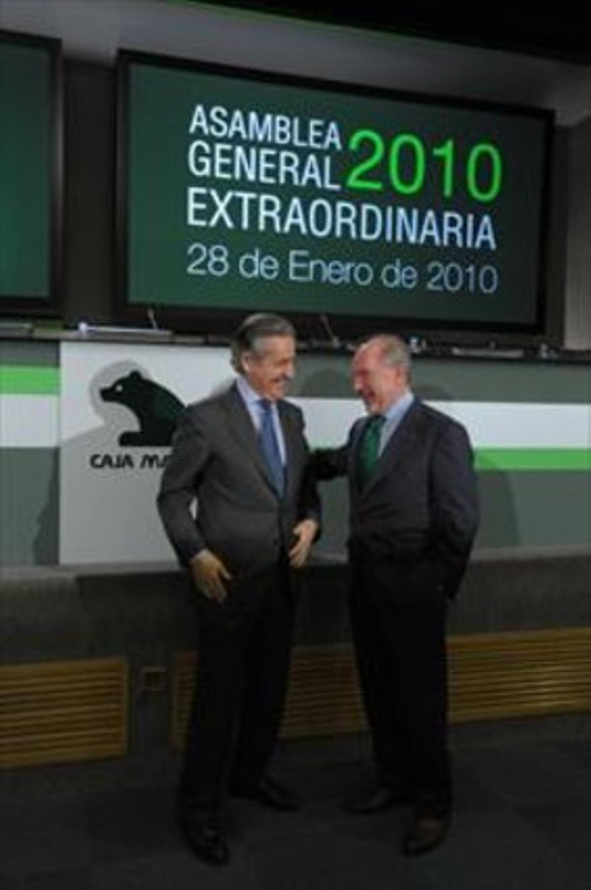 Los expresidentes de Caja Madrid Miguel Blesa (izquierda) y Rodrigo Rato.