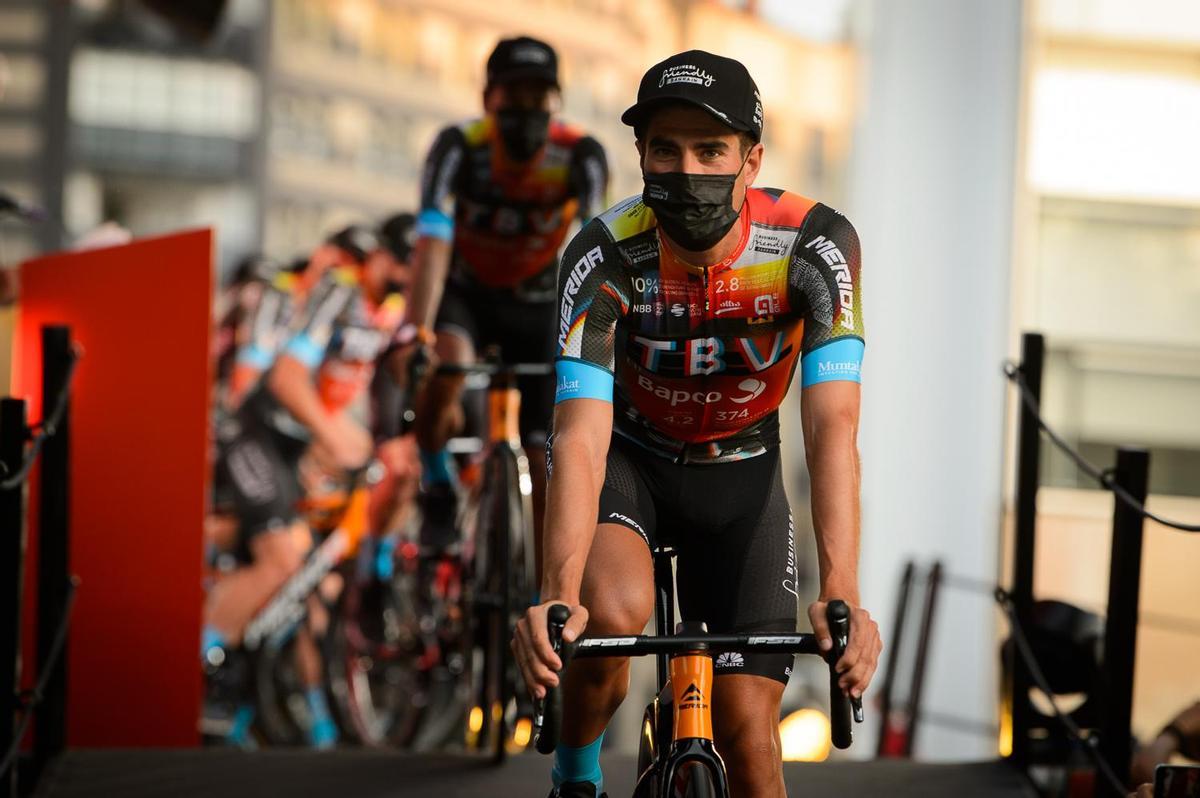 Mikel Landa, en la presentación de equipos de la Vuelta 2021.