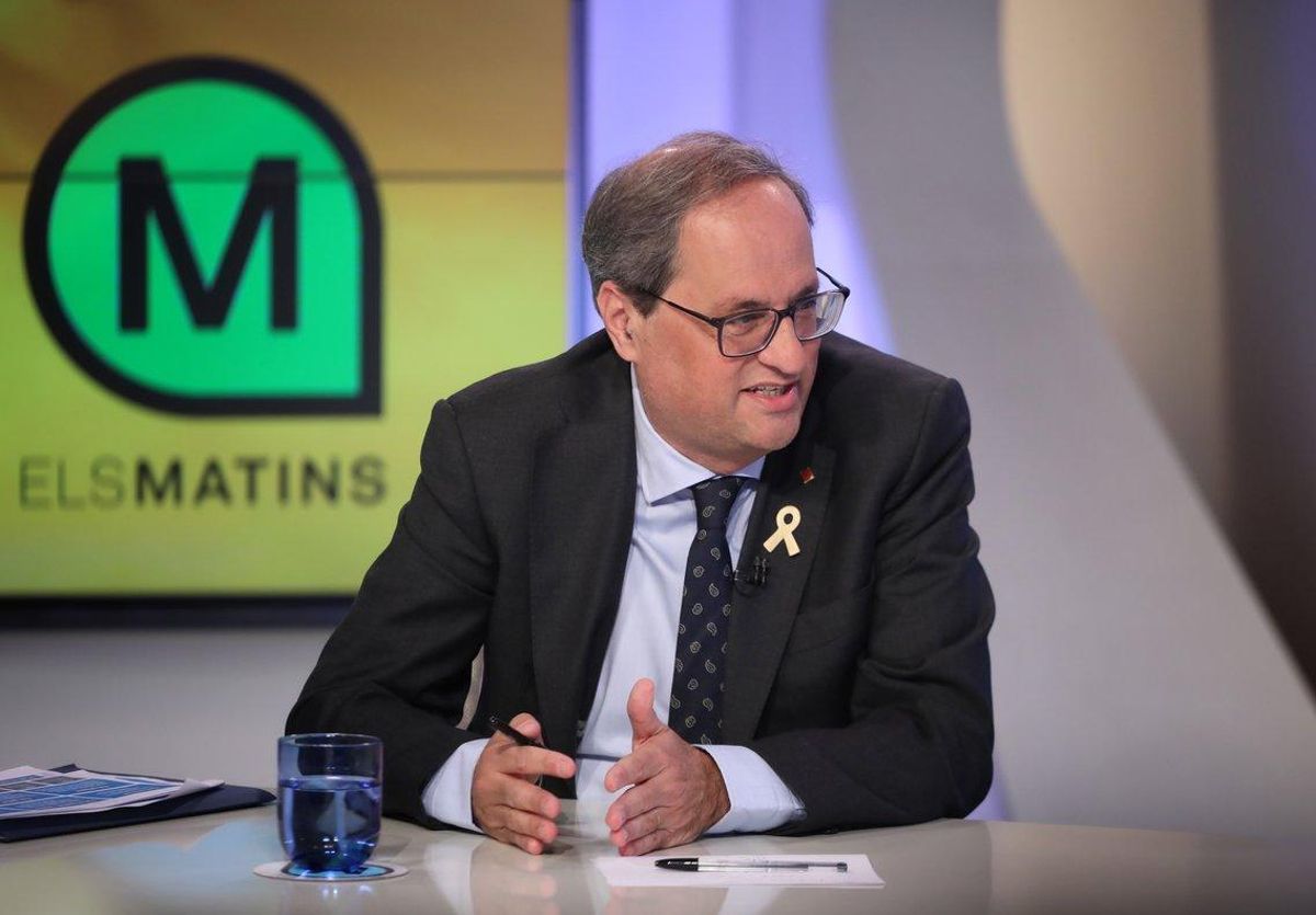 Quim Torra entrevistado en ’Els matins’ de TV-3. Quim Torra entrevistado en ’Els matins’ de TV-3.
