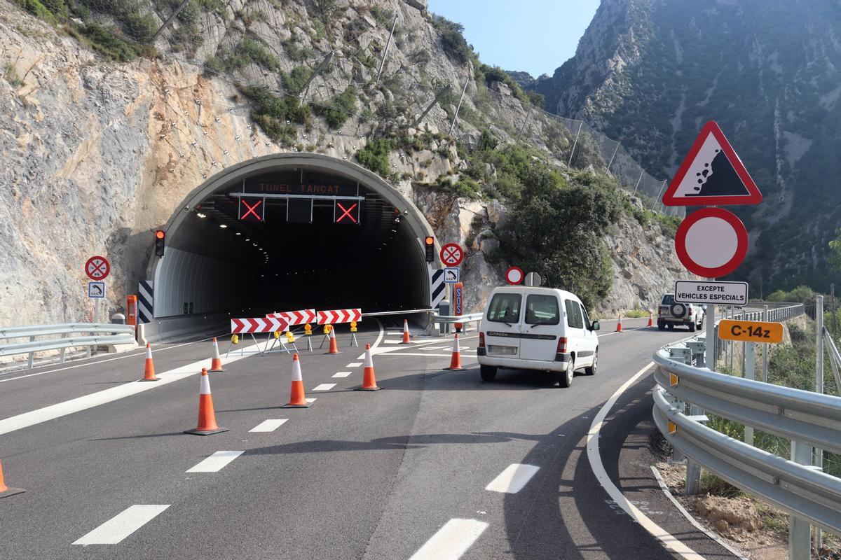 El túnel de Tresponts, a la C-14, reobre aquest divendres després de dos mesos tancat