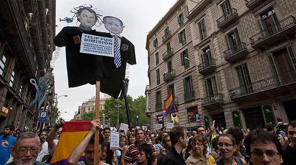 Manifestación del 19-J por las calles de Barcelona. FOTO Danny Caminal VÍDEO: