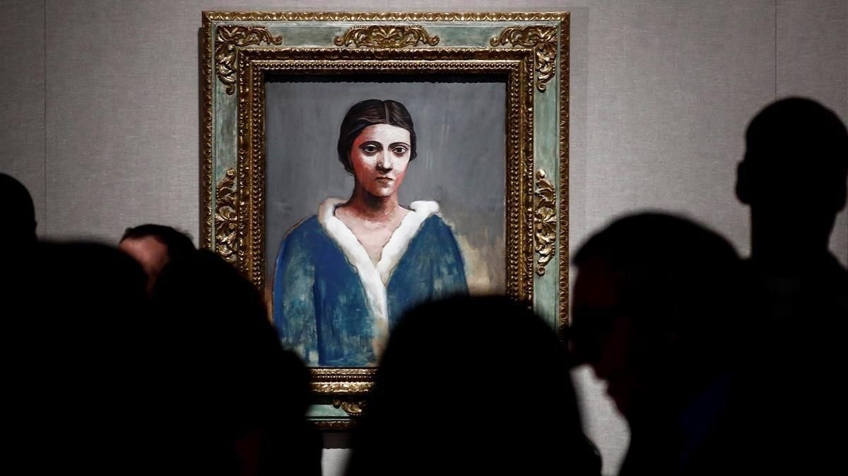 Obra ’Retrato de mujer (Olga)’, de Picasso, en la exposición del Museo Pushkin de Moscú. Obra ’Retrato de mujer (Olga)’, de Picasso, en la exposición del Museo Pushkin de Moscú.