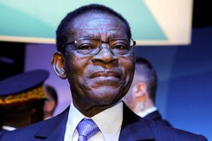 Teodoro Obiang, en un acto en 2019