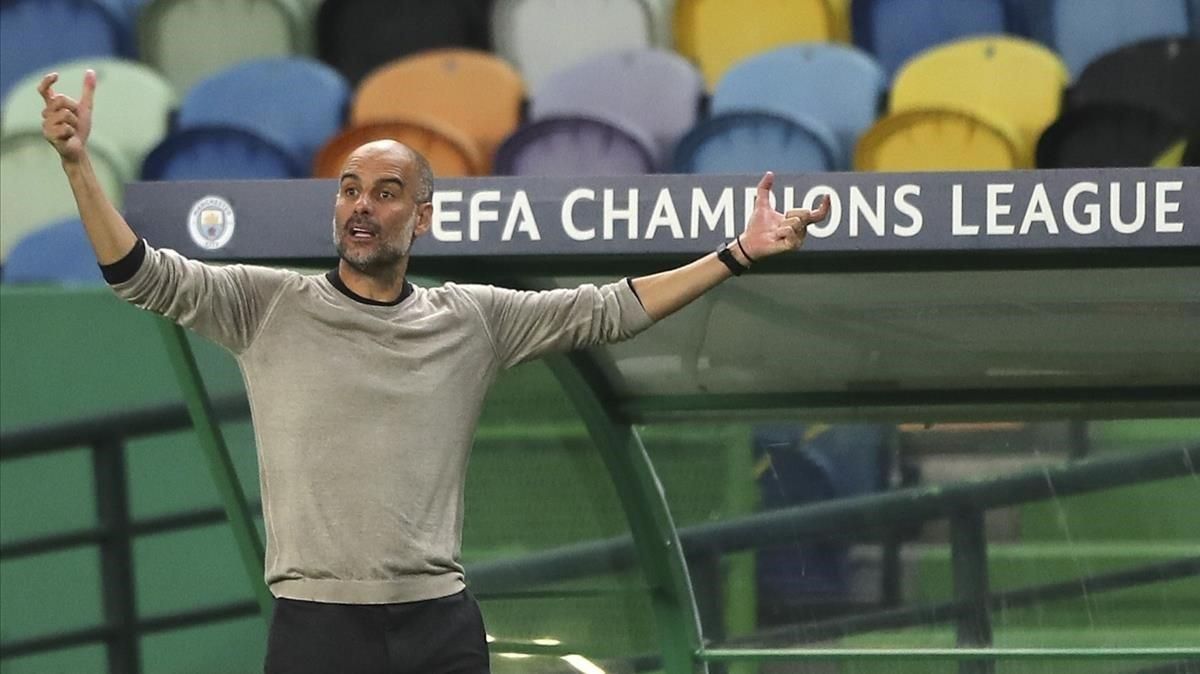 Pep Guardiola no pudo ocultar su frustración ante la eliminación Pep Guardiola no pudo ocultar su frustración ante la eliminación