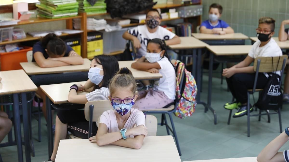 Interior de una aula el centro escolar l’Esperança, Barcelona. Interior de una aula el centro escolar l’Esperança, Barcelona.