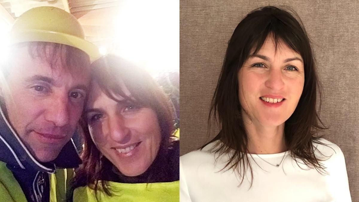 Nathalie Cullell, junto a su marido durante las protestas de los ’chalecos amarillos’ y en una imagen reciente. Nathalie Cullell, junto a su marido durante las protestas de los ’chalecos amarillos’ y en una imagen reciente.