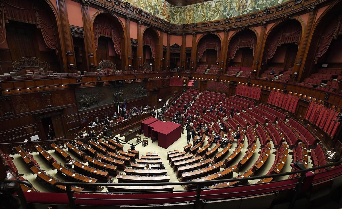 Vista general del Parlamento italiano durante las votaciones para elegir al presidente de la República.