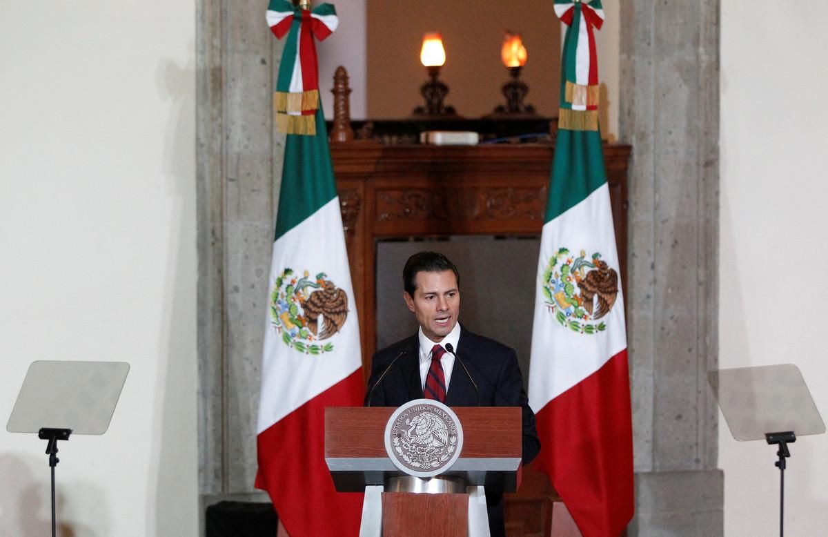 El presidente de México, Enrique Peña Nieto, durante su discurso ante el cuerpo diplomático. El presidente de México, Enrique Peña Nieto, durante su discurso ante el cuerpo diplomático.