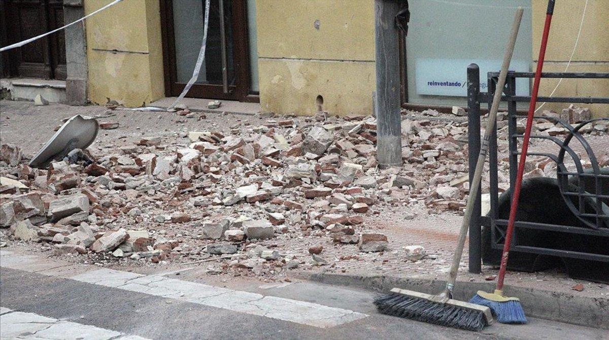 Efectos del terremoto en Melilla en enero del 2016.