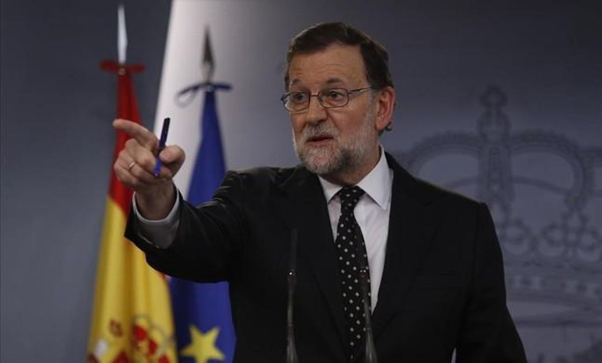 El presidente del Gobierno en funciones, Mariano Rajoy, esta tarde en rueda de prensa. El presidente del Gobierno en funciones, Mariano Rajoy, esta tarde en rueda de prensa.