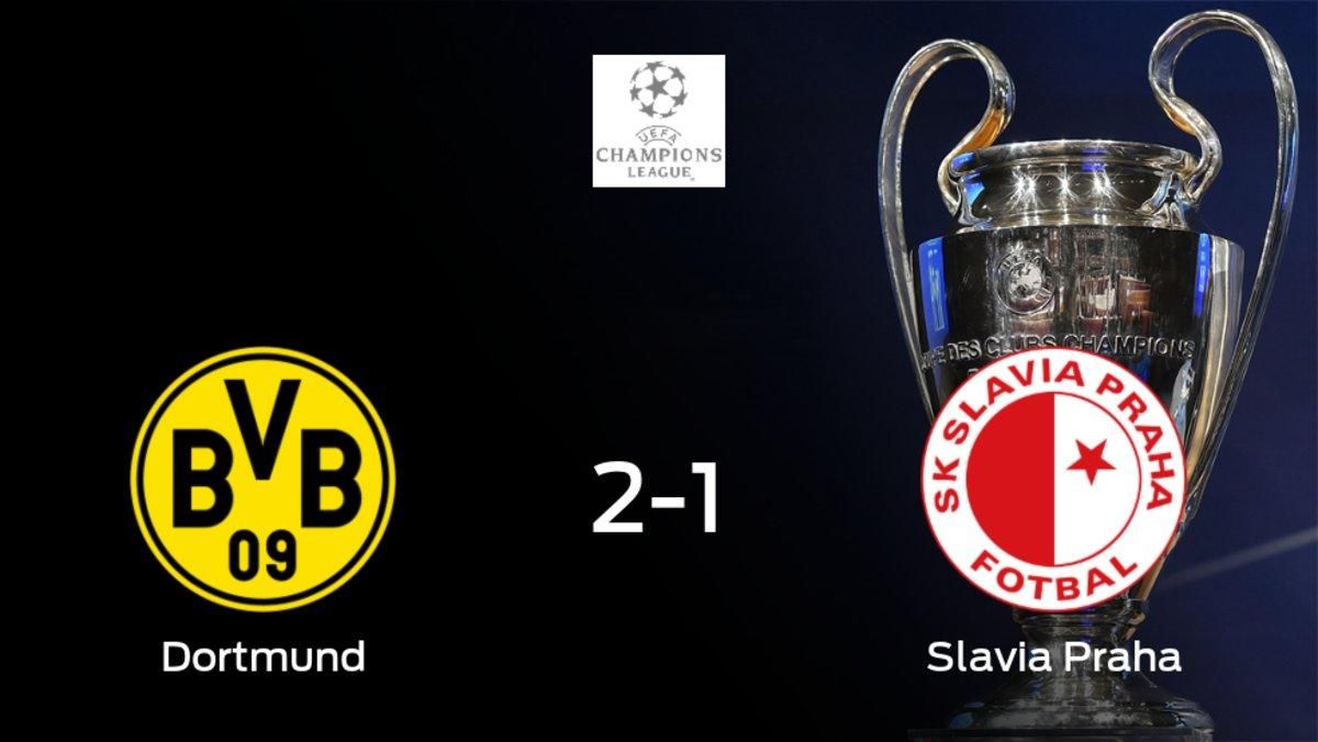 El Borussia de Dortmund suma tres puntos a su casillero tras ganar al Slavia Praha (2-1) El Borussia de Dortmund suma tres puntos a su casillero tras ganar al Slavia Praha (2-1)