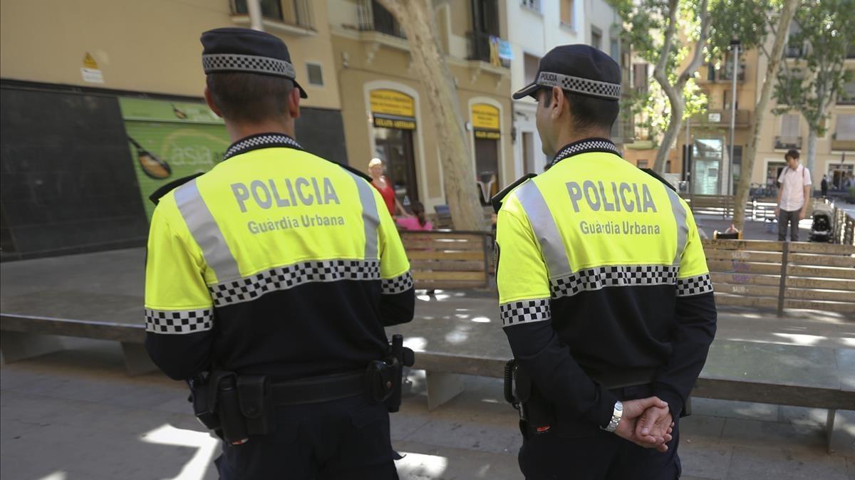 Una patrulla de la Guardia Urbana en Barcelona.