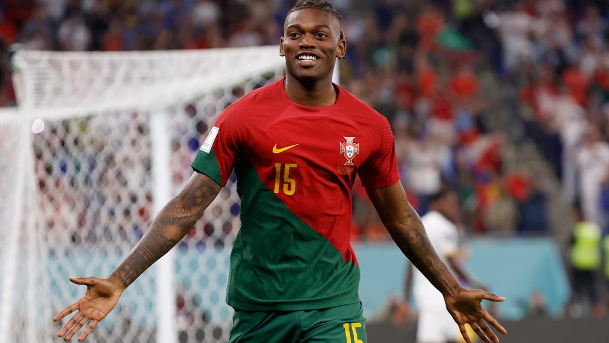 Portugal - Ghana: EL gol de Rafael Leao