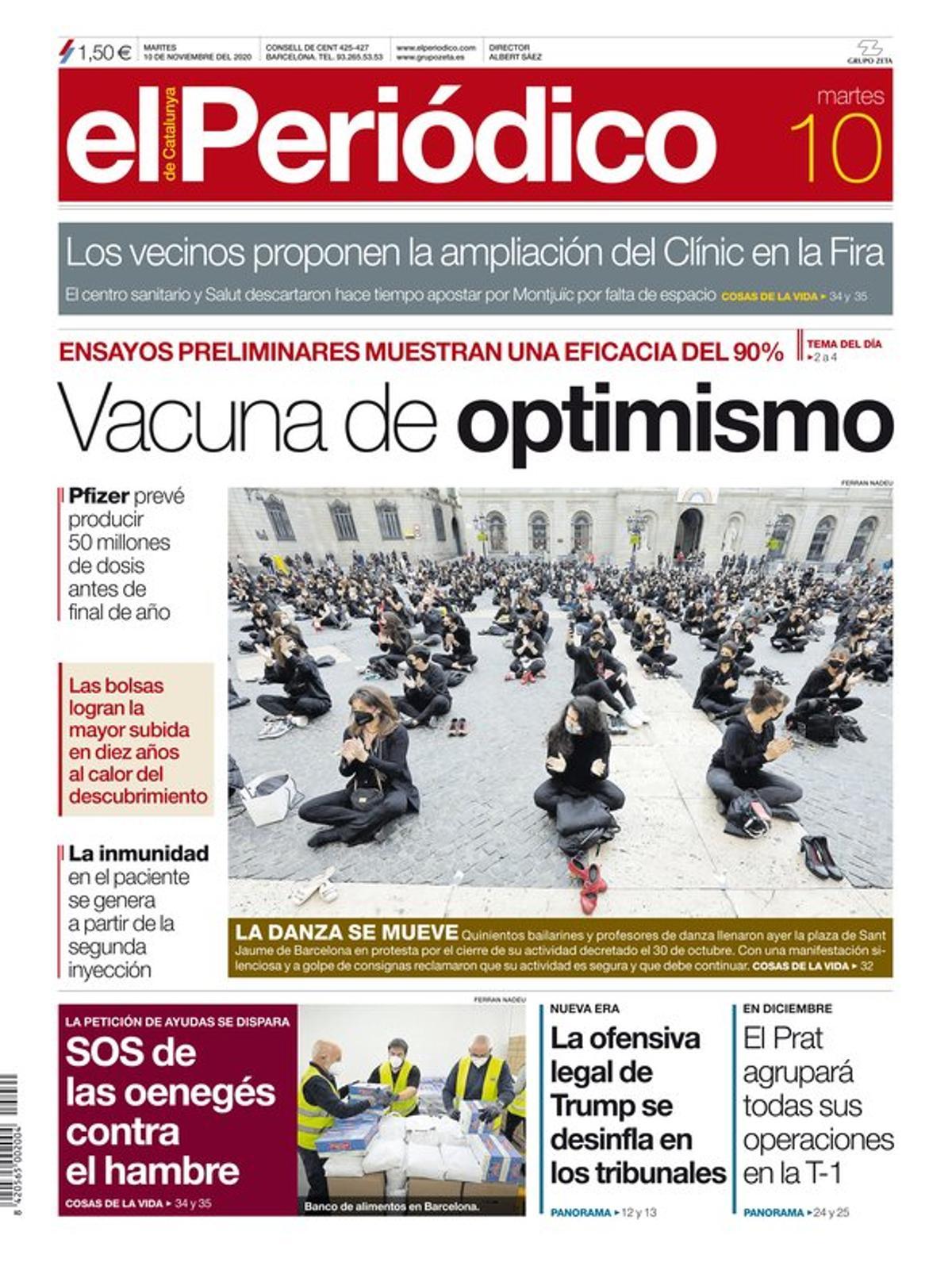 La Portada De El Periodico Del 10 De Noviembre Del