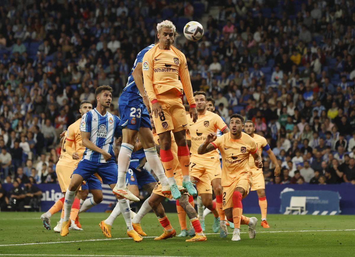 El Espanyol impugna el partido ante el Atlético por el 'gol fantasma' de Griezmann