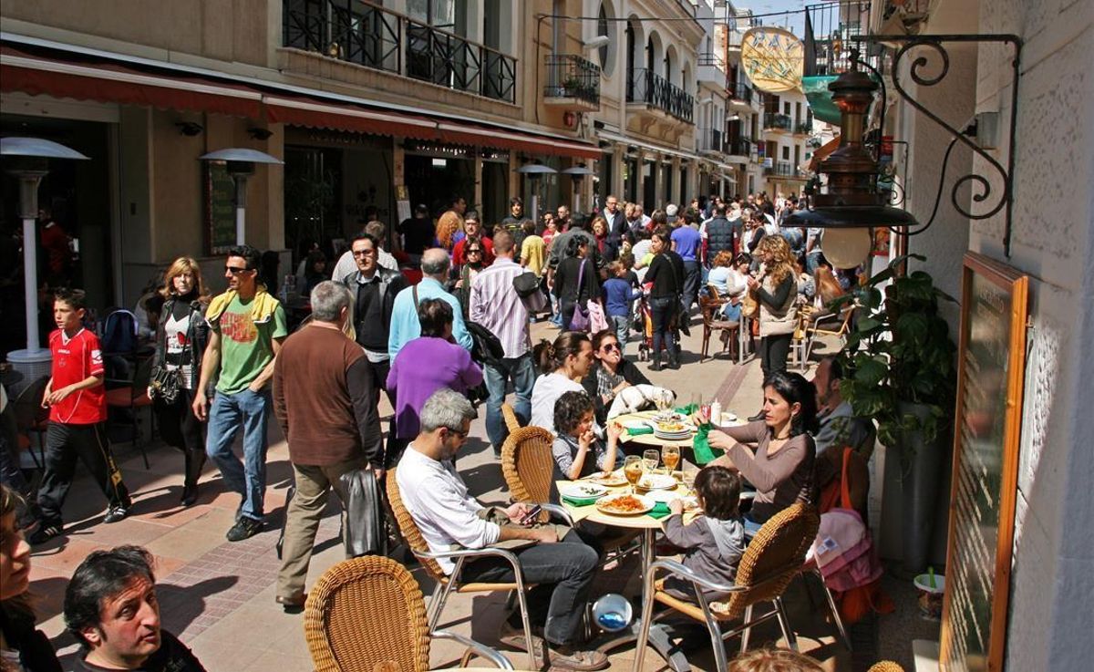 La calle del Pecat, en Sitges, en el 2010. La calle del Pecat, en Sitges, en el 2010.