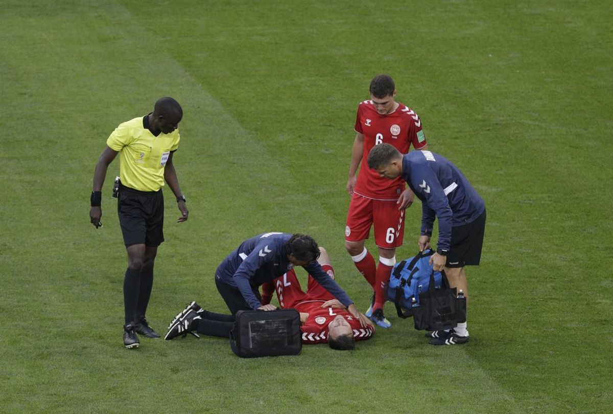Denmark’s William Kvist lies on the field after injuring during the group C match between Peru and Denmark at the 2018 soccer World Cup in the Mordovia Arena in Saransk, Russia, Saturday, June 16, 2018. (AP Photo/Gregorio Borgia) Denmark’s William Kvist lies on the field after injuring during the group C match between Peru and Denmark at the 2018 soccer World Cup in the Mordovia Arena in Saransk, Russia, Saturday, June 16, 2018. (AP Photo/Gregorio Borgia)