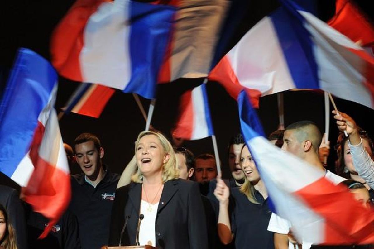 Marine Le Pen, en un acto del Frente Nacional en Béziers. Marine Le Pen, en un acto del Frente Nacional en Béziers.