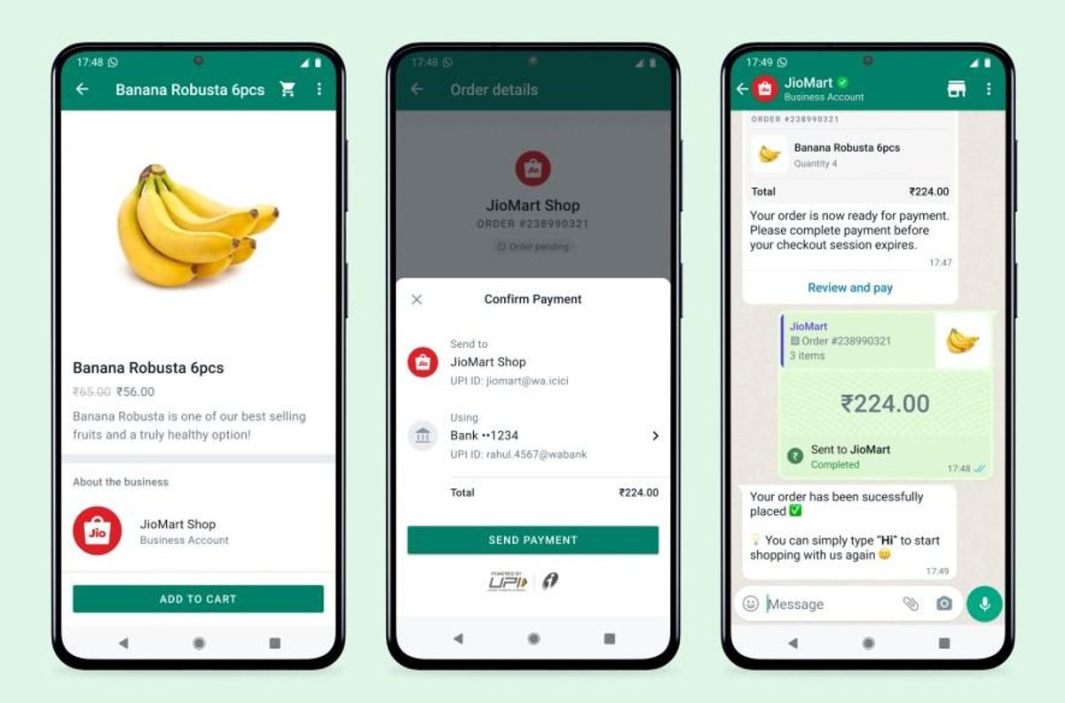 La función de WhatsApp para realizar compras desde la plataforma La función de WhatsApp para realizar compras desde la plataforma