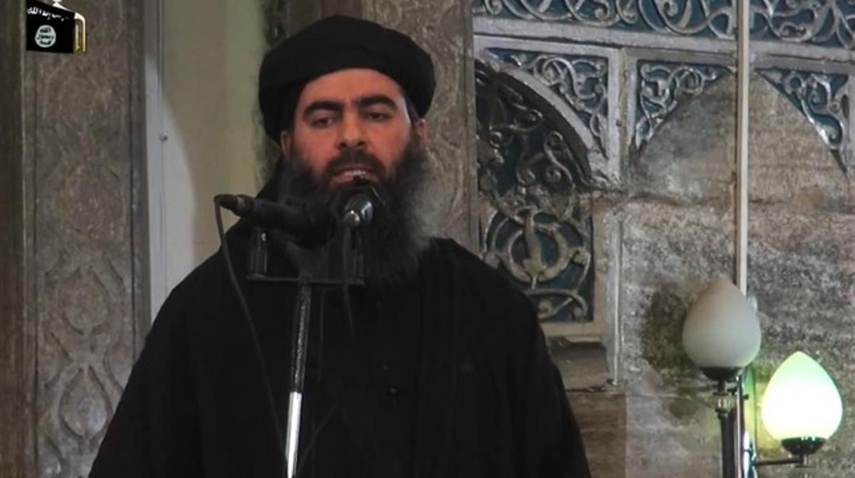 Al Baghdadi en una mezquita de la ciudad iraquí de Mosul el pasado mes de julio.