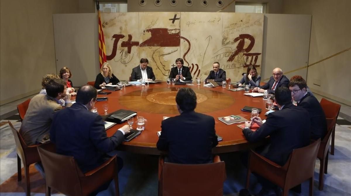 Reunión de Govern en el Palau de la Generalitat. Reunión de Govern en el Palau de la Generalitat.