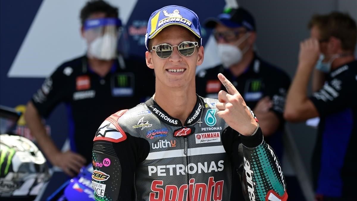Fabio Quartararo (Petronas-Yamaha) afianza su liderato en el mundial de MotoGP al ganar el GP de Andalucía. Fabio Quartararo (Petronas-Yamaha) afianza su liderato en el mundial de MotoGP al ganar el GP de Andalucía.