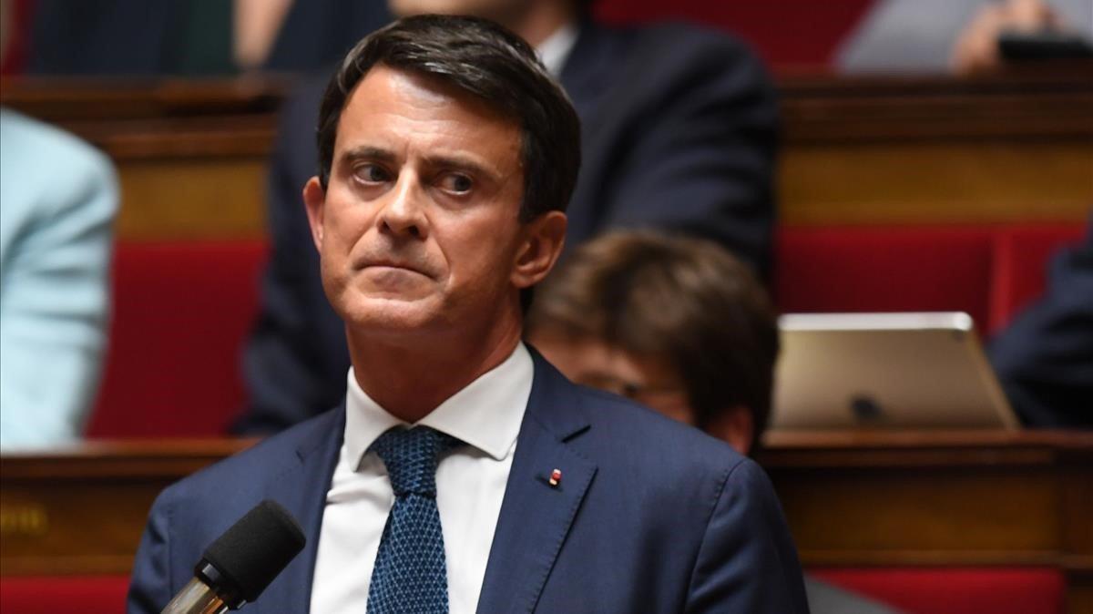 Manuel Valls, en su despedida de la Asamblea Nacional francesa, el pasado 2 de octubre.