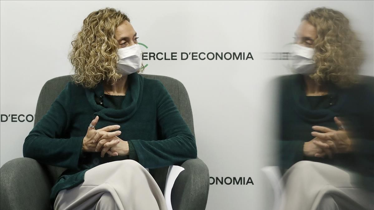 La presidenta del Congreso, Meritxell Batet, este martes durante su conferencia en el Cercle d’Economia. La presidenta del Congreso, Meritxell Batet, este martes durante su conferencia en el Cercle d’Economia.