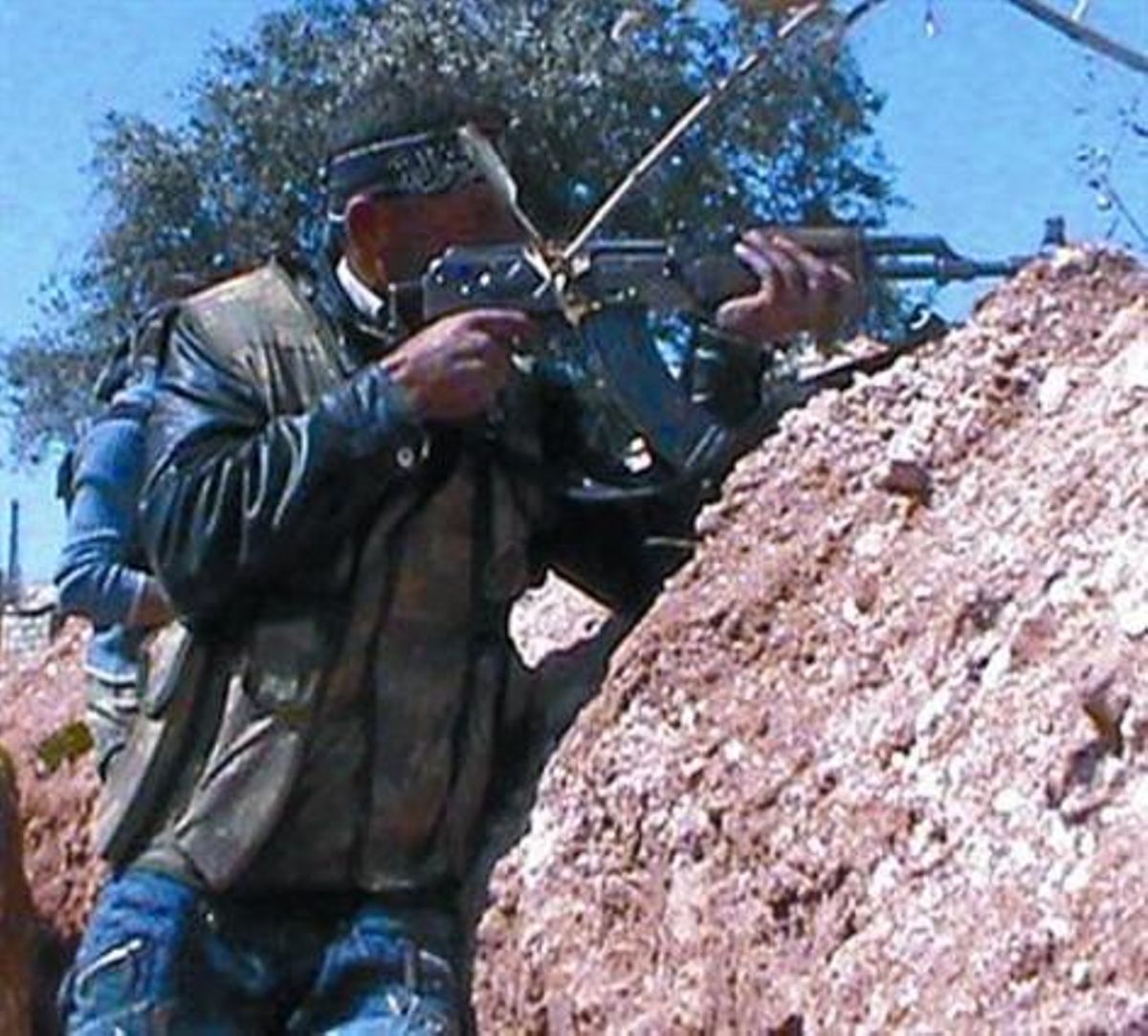 Trinchera rebelde en Al Jabha, en el centro de Siria, esta semana. Trinchera rebelde en Al Jabha, en el centro de Siria, esta semana.