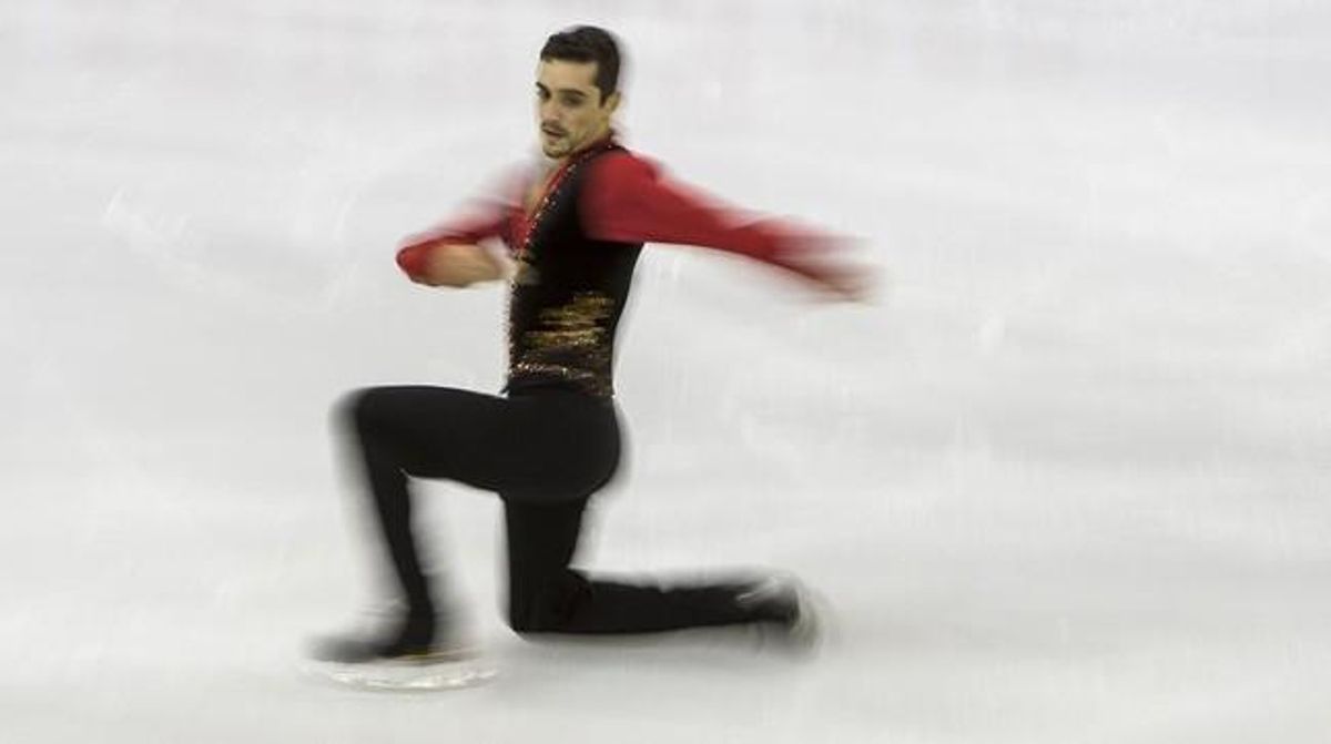 El patinador español Javier Fernandez, durante su programa corto en la final del Grand Prix ISU que se celebra en el centro internacional de congresos de Barcelona. El patinador español Javier Fernandez, durante su programa corto en la final del Grand Prix ISU que se celebra en el centro internacional de congresos de Barcelona.